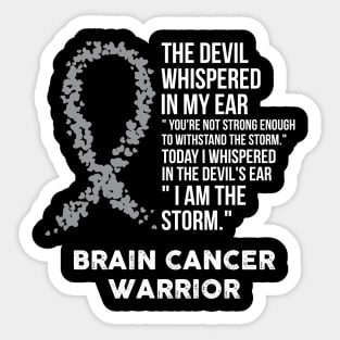 The Devil- Brain Cancer Awareness Support Ribbon Sticker